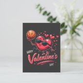 Happy Valentijn's Day Basketball Lovers Briefkaart (Staand voorkant)