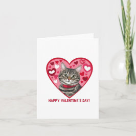 Happy Valentijn's Day Cat Bedankkaart