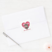 Happy Valentijn's Day Cat Vierkante Sticker (Envelop)