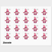 Happy Valentijn's Day Cute Gnome Vierkante Sticker (Vel)
