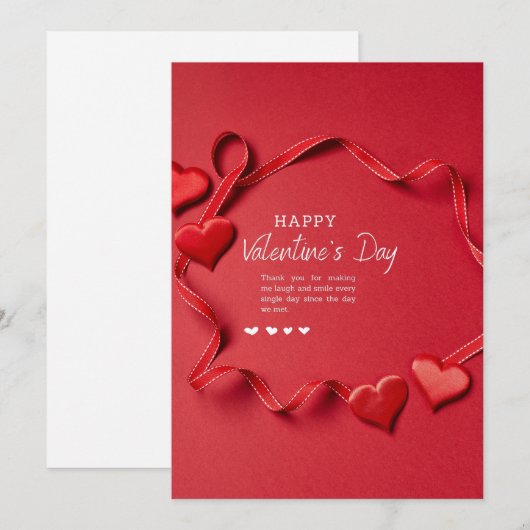 Happy Valentijn's Day Kaart Greeting Wishes Love (Voorkant / Achterkant)