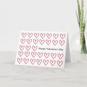 Happy Valentijn's Day Kaart met rode harten