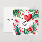 Happy Valentijn's Day Love Notitiekaartje (Voorkant / Achterkant)