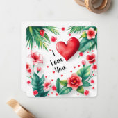 Happy Valentijn's Day Love Notitiekaartje (Voorkant / Achterkant in situ)