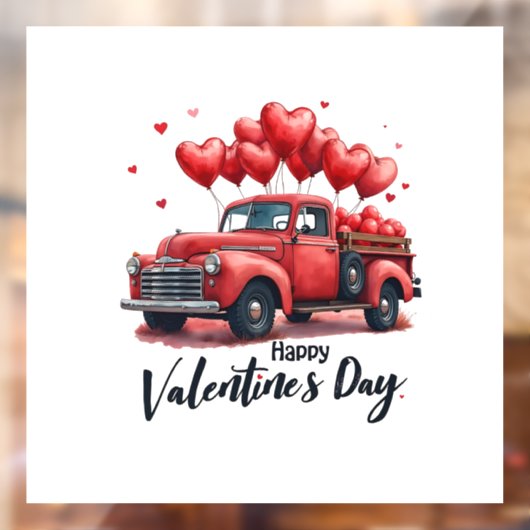 Happy Valentijn's Day Matching Couples Outfit Raamsticker (Vel 2)