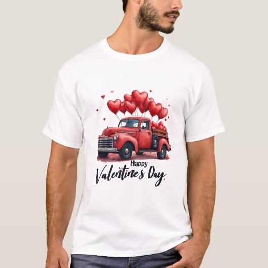 Happy Valentijn's Day Matching Couples Outfit T-shirt (Voorkant)