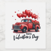 Happy Valentijn's Day Matching Couples Outfit Wijn Etiket (Enkel label)