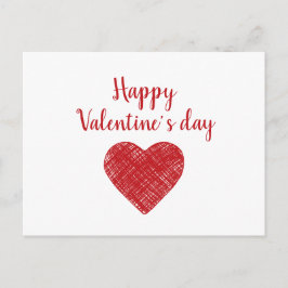 Happy Valentijn's day Red hart Love gezegden Briefkaart