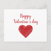 Happy Valentijn's day Red hart Love gezegden Briefkaart (Voorkant)
