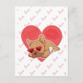 Happy Valentijns | Franse Bulldog Briefkaart (Voorkant)
