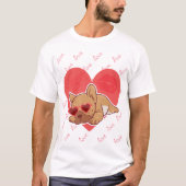 Happy Valentijns | Franse Bulldog T-shirt (Voorkant)