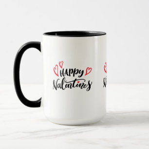 Happy Valentijns handgeschreven Typografie-ontwerp Mok
