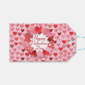 Happy Valentijns Hearts Cadeaulabel (Voorkant (Horizontaal))
