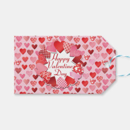 Happy Valentijns Hearts Cadeaulabel