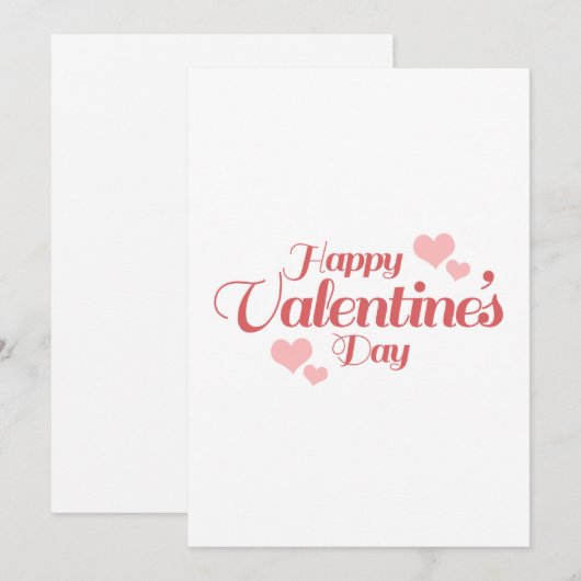 HAPPY VALENTIJNS KAART (Voorkant / Achterkant)