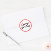 Happy Valentijns  modern Typografieontwerp Ronde Sticker (Envelop)