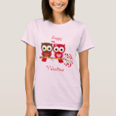 Happy Valentijns Owl Love T-shirt (Voorkant)
