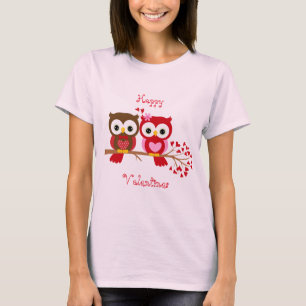 Happy Valentijns Owl Love T-shirt
