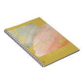 Happy Valentijns Roze Ocher Waterverf Gold Roos Notitieboek (Rechterzijde)