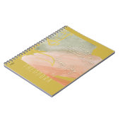 Happy Valentijns Roze Ocher Waterverf Gold Roos Notitieboek (Linkerzijde)