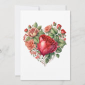 Happy Valentijn's Rozen Bruidsmeisjes Luncheon Kaart (Achterkant)