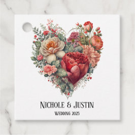 Happy Valentijn's Rozen Bruiloft Bedankjes Labels