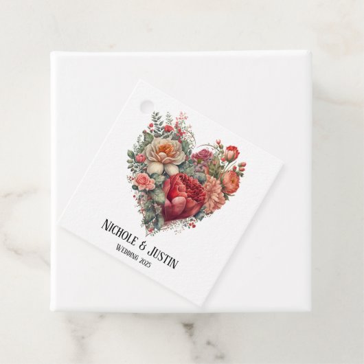 Happy Valentijn's Rozen Bruiloft Bedankjes Labels (In situ)