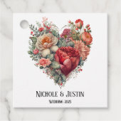 Happy Valentijn's Rozen Bruiloft Bedankjes Labels (Voorkant)