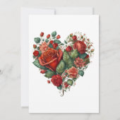 Happy Valentijn's Rozen bruiloft koppels douche Kaart (Achterkant)