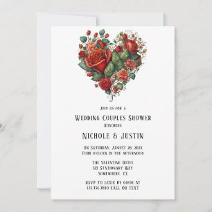Happy Valentijn's Rozen bruiloft koppels douche Kaart