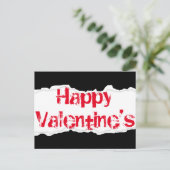 Happy Valentijns'' (scheurplaat) Feestdagenkaart (Staand voorkant)