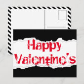 Happy Valentijns'' (scheurplaat) Feestdagenkaart (Voorkant / Achterkant)