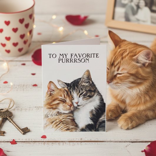 Happy Valentijns voor mijn favoriete Purrrson Kaart