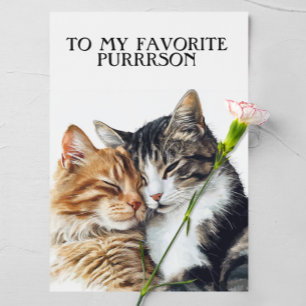 Happy Valentijns voor mijn favoriete Purrrson Kaart
