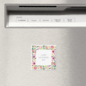 Happy Valentijns Waterverf Floral Love You Name Na Magneet (Insitu (Vaatwasser))