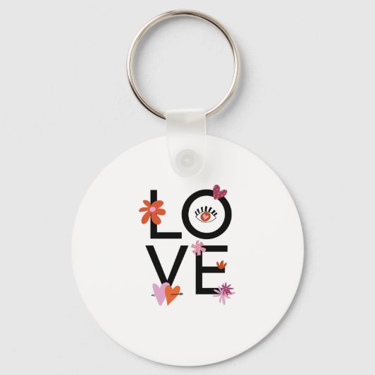 Happy Valentijnsdag 2023 - Funny Love Afbeeldingen Sleutelhanger (Voorkant)