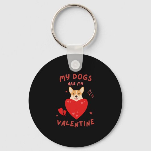 Happy Valentijnsdag 2023 - Funny Lover Dogs Afbeel Sleutelhanger (Voorkant)