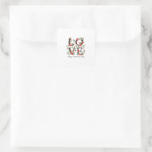 Happy Valentijnsdag 2023 - Love Afbeeldingen Styli Vierkante Sticker (Tas)