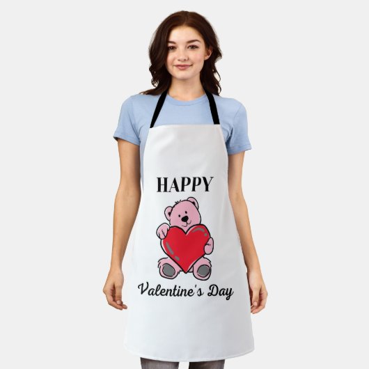 Happy Valentijnsdag 2023 - Love Panda Afbeeldingen Schort (Gedragen)