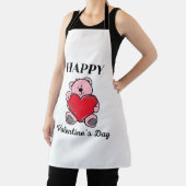 Happy Valentijnsdag 2023 - Love Panda Afbeeldingen Schort (Insitu)