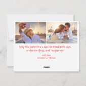 Happy Valentijnsdag 3 foto's Rood Script Stijlvol Feestdagenkaart (Achterkant)