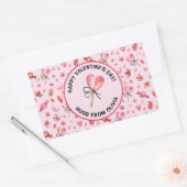 Happy Valentijnsdag, 4 rechthoek, ovale Sticker (Envelop)