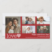 Happy Valentijnsdag - 5 fotocollage Feestdagenkaart (Voorkant)