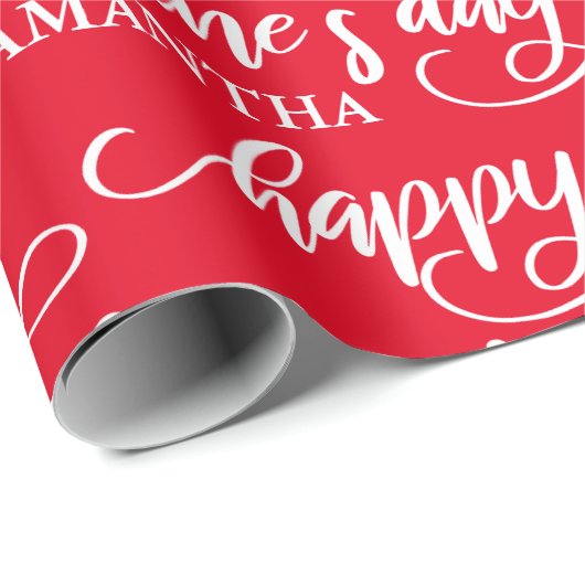 Happy Valentijnsdag, aangepast rood Cadeaupapier (Rol Hoek)