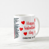 Happy Valentijnsdag aangepaste foto en namen Mok (Voorkant rechts)