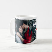 Happy Valentijnsdag aangepaste foto en namen Mok (Voorkant links)