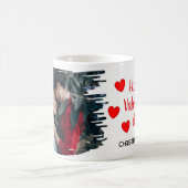 Happy Valentijnsdag aangepaste foto en namen Mok (Center)