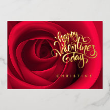 Happy Valentijnsdag, aangepaste naam Folie Kaart