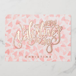 Happy Valentijnsdag, aangepaste naam Folie Kaart
