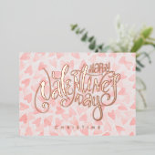 Happy Valentijnsdag, aangepaste naam Folie Kaart (Staand Voorkant)